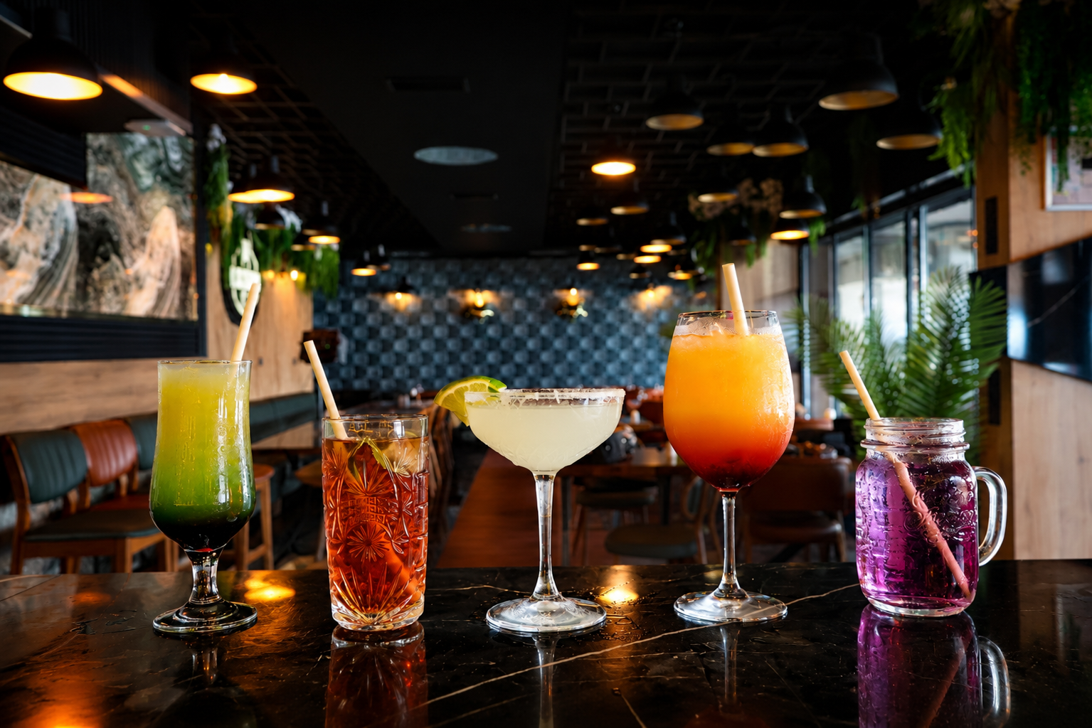 Cocktails au bar Marina Steakhouse